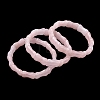Bamboo Natural Rose Quartz Beads Stretch Bracelets for Women Men BJEW-K304-01M-4