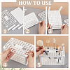Plastic Cosmetic Brush Storage Stands MRMJ-WH0070-34A-6