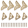 Globleland 8 Sets 2 Styles Triangle Brass Corner Protectors KK-GL0001-04-1