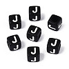Initial Acrylic Horizontal Hole Beads OACR-ZX006-35J-1