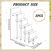 5-Slot Acrylic Eyeglasses Organizer Display Riser Stands ODIS-WH0043-238-2