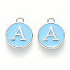 Platinum Plated Alloy Enamel Charms LS-X-ENAM-S118-04A-P-1