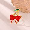 304 Stainless Steel Enamel Cuff Open Rings for Women WG4798C-03-2