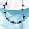 304 Stainless Steel & Glass Beaded Necklaces NJEW-U026-16G-2