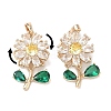 Brass Micro Pave Cubic Zirconia Rotatable Pendants X-KK-A287-02G-1