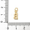 Brass Pave Clear Cubic Zirconia Charms KK-A273-01G-B-3