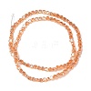 Electroplate Transparent Glass Beads Strands EGLA-L044-A-4