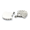 304 Stainless Steel Pendant Cabochon Settings STAS-P279-40P-3
