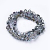 Electroplate Glass Beads Strands EGLA-F145-A-HP01-2