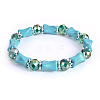 Vintage Column Synthetic Turquoise Beaded Bracelets for Women FL7669-5-1