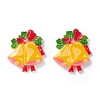 Christmas Themed Opaque Resin Cabochons CRES-P022-12-2