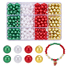 320pcs 2 Styles Imitation Pearl & Plating Acrylic Beads OACR-AR0001-32A-1