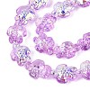 Electroplate Transparent Glass Beads Strands EGLA-N055-04A-07-3