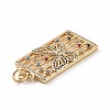 Brass Micro Pave Colorful Cubic Zirconia Pendants KK-E068-VF028-3