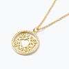 Brass Micro Pave Clear Cubic Zirconia Pendant Necklaces NJEW-J059-01C-3