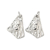 Brass Micro Pave Clear Cubic Zirconia Pendants KK-B139-24B-P-1
