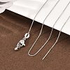 0.8MM Brass Box Chain Adjustable Slider Necklaces KK-H533-09B-P-1