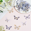 40Pcs 8 Colors Luminous Cloth & Resin Butterfly Ornament Accessories DIY-SP0006-24-4