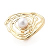 Round Alloy Adjustable Rings for Women RJEW-B108-04KCG-5