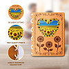 Wooden Commemorative Cards Book WOOD-WH0045-01-3