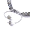 Adjustable Nylon Cord Braided Bead Bracelets BJEW-F369-B02-3