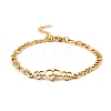 201 Stainless Steel Link Bracelet for Women BJEW-D062-01E-1