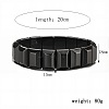 Synthetic Non-magnetic Hematite Beads Stretch Bracelets for Men PZ7053-4-2