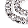 Electroplate Transparent Glass Beads Strands EGLA-N022-05B-C14-3