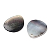 Natural Black Shell Pendants SHEL-D082-01B-2