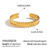 304 Stainless Steel Heart Open Cuff Bangles for Women DC5604-6