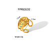 Stainless Steel Teardrop Open Cuff Rings for Women TU8100-3-1