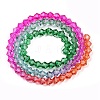 Gradient Color Baking Painted Glass Bead Strands DGLA-A039-T4mm-A011-2