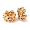 Brass Beads With Clear Cubic Zirconia KK-S403-12G-2