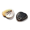 Natural Black Shell Carved Pendants SSHEL-D084-05A-2