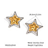 Stainless Steel Star Stud Earrings ZA4666-1-2