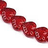 Transparent Glass Beads Strands GLAA-H038-01F-3