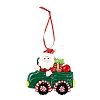 Christmas Car Handmade Polymer Clay Pendant Decorations LS-HJEW-P017-03D-1