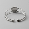 Brass Double Wire Cuff Bangle Makings KK-WH0031-31P-2