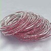 Brass Rhinestone Tennis Bracelets WG6EB7A-17-1
