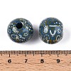 Bohemian Style Printed Schima Wood Beads WOOD-T032-31A-3