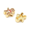 Christmas Brass Enamel Beads KK-I474-G03-2