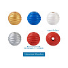 50Pcs 5 Styles Painted Natural Wood Beehive European Beads WOOD-FW0001-01-9