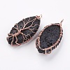 Natural Lava Rock Big Pendants KEYC-F019-01RG-2