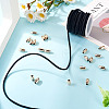 5M Round Nylon Elastic Cord with 100Pcs Gold Plastic Beads DIY-TA0011-37-4