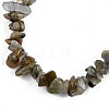 Unisex Chip Natural Labradorite Beaded Stretch Bracelets BJEW-S143-19-3