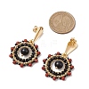 Natural Red Jasper & Black Onyx Stud Earrings EJEW-MZ00281-02-3