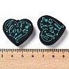 Food Grade Heart with Word Love Silicone Focal Beads LS-SIL-NH0001-01C-3