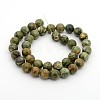 Natural Rhyolite Jasper Round Bead Strands G-M272-09-6mm-2