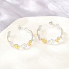 304 Stainless Steel Stud Earrings for Women SA-CBA45D5-29GP-1