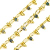Handmade Faceted Natural Apatite Beaded Chains CHC-L050-01G-04-1